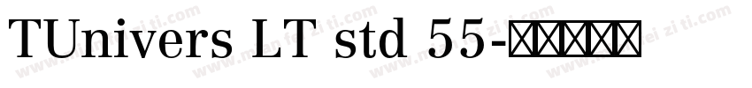 TUnivers LT std 55字体转换